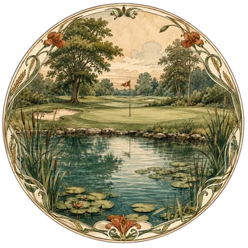 Golf course pond and fairway